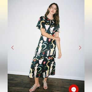 NWT Lisa Says Gah Penelope Dress in Museo Nero Print (Xs)